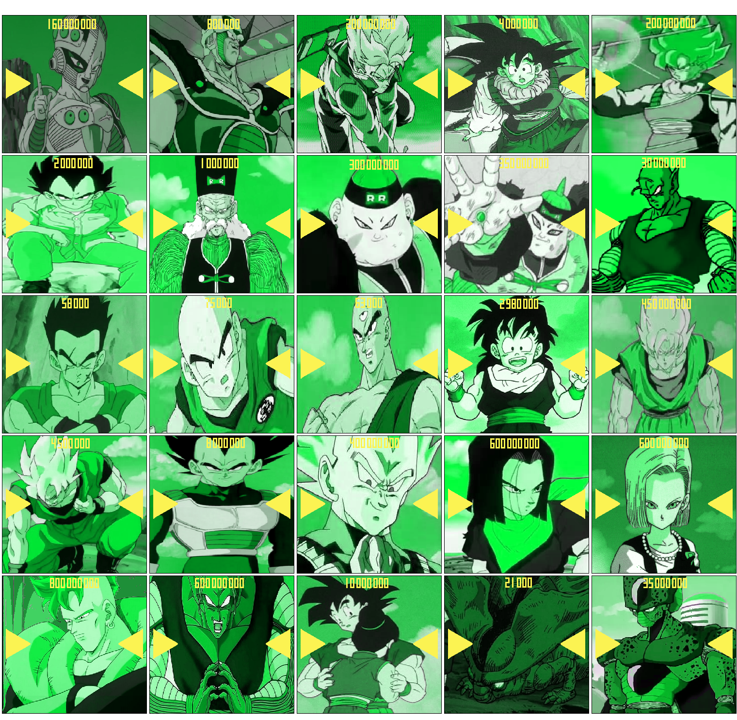 DBZMacky Dragon Ball Z Official Power Levels All Sagas (DBZ Anime Adventure)  