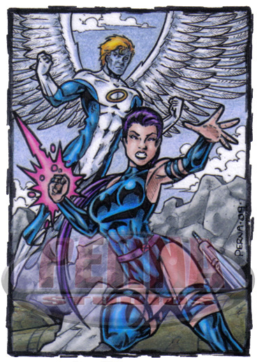 Psylocke Angel Sketch Card