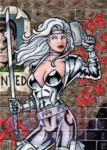 Silver Sable Sketch Card 2