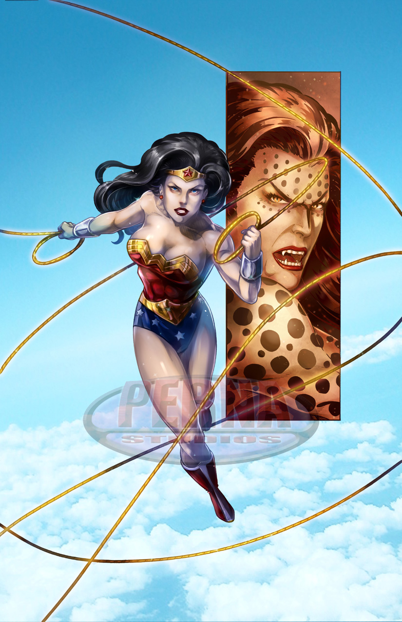 Wonder Woman Cheetah Color Print