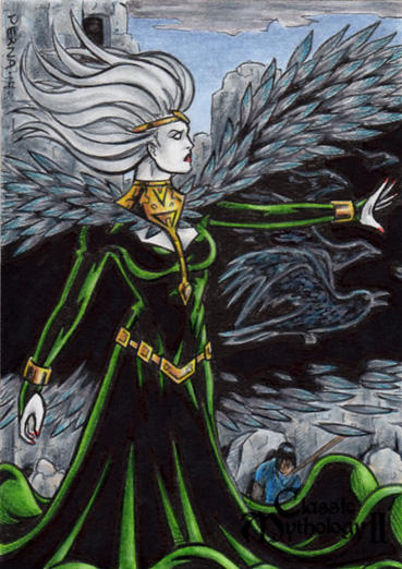 Morrigan Simple Image Morrigan Sketch Card - Classic Mythology II by tonyperna on DeviantArt