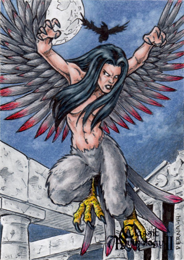 Harpy Sketch Card - Classic Mythology II