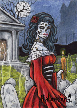 Day of the Dead Sketch Card - Hallowe'en 2