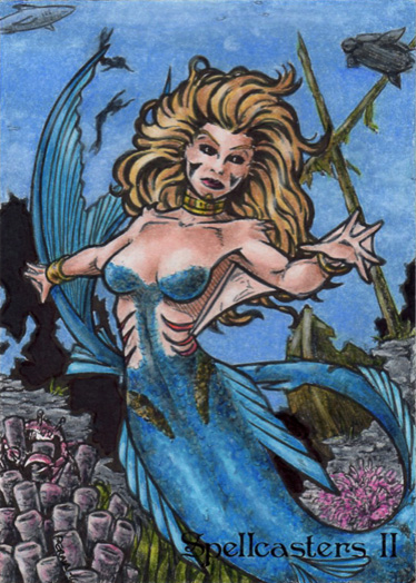 Mermaid Sketch Card - Spellcasters II