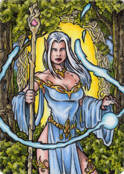 Elf Metal Sketch Card - Spellcasters II