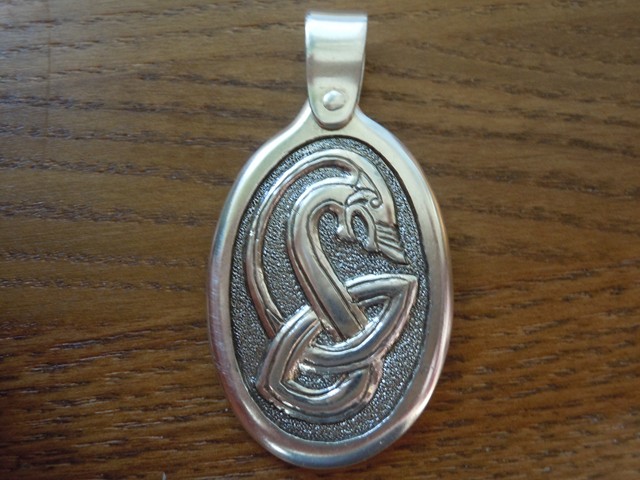 silver  dragon pendant