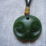 Jade owl medallion