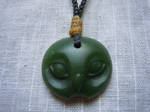 Jade owl medallion by DustinDC