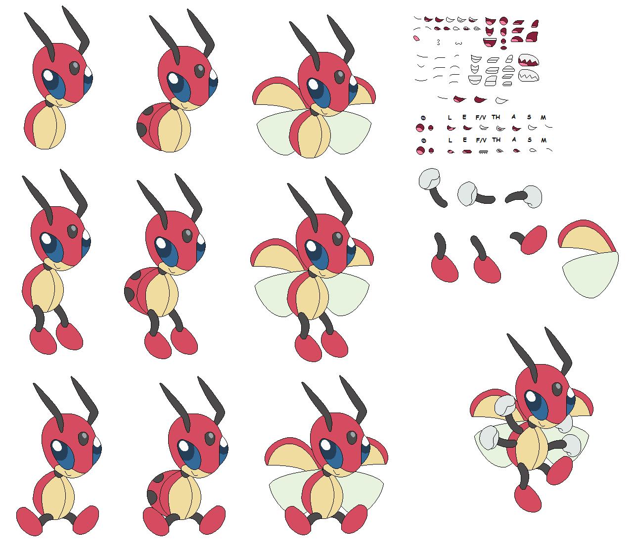 Ledian Back Pattern Ledian character builder by AlexTheBuizel52138 on DeviantArt