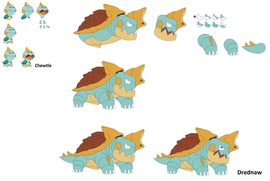 Chewtle and Drednaw character builder by AlexTheBuizel52138 on DeviantArt