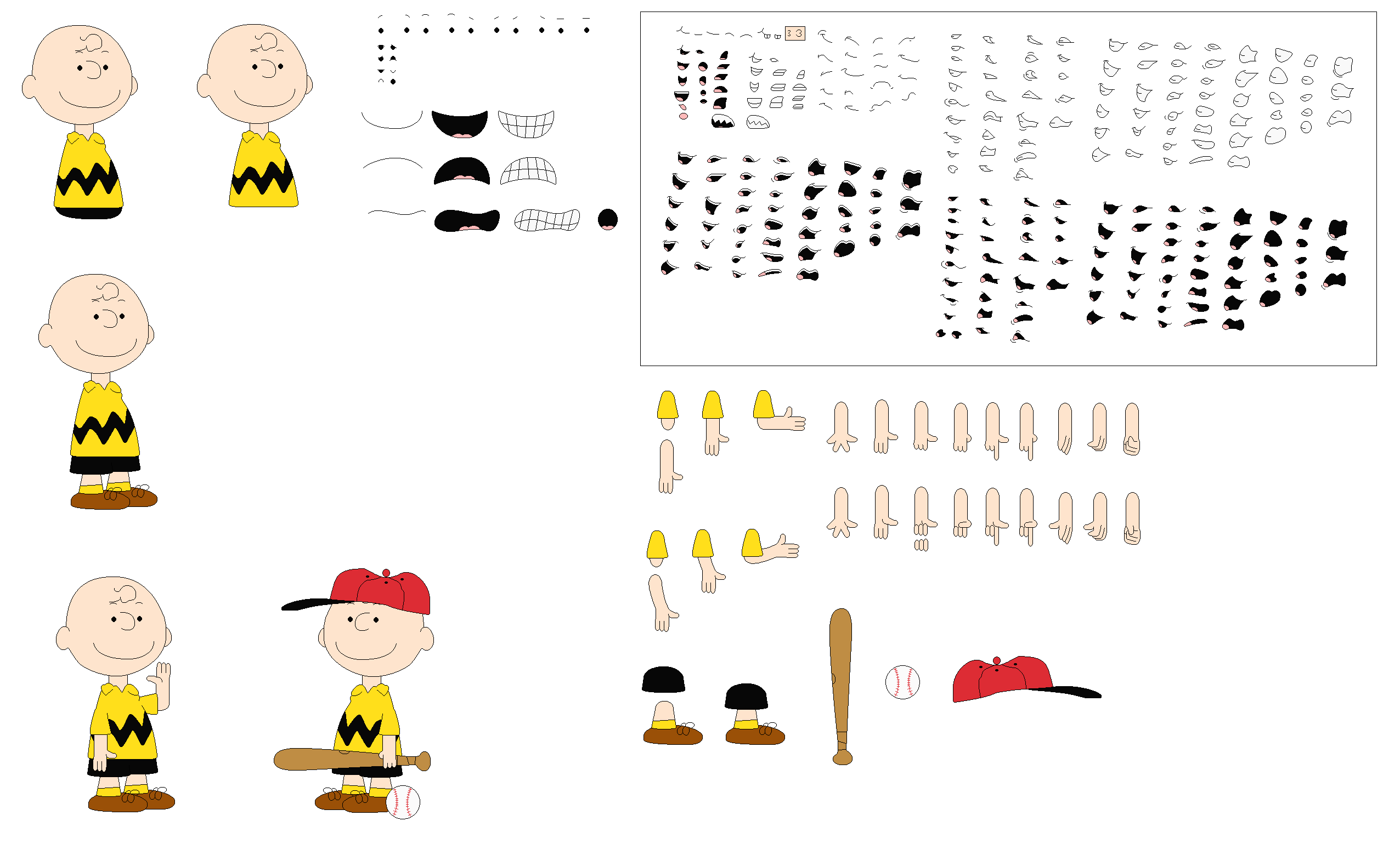 Charlie Brown Character Rotation Charlie Brown character builder by AlexTheBuizel52138 on DeviantArt