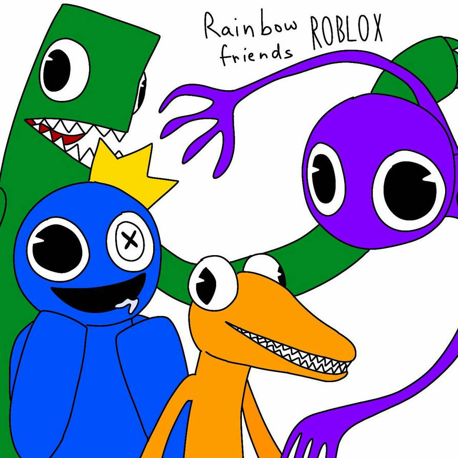 All of the rainbow friends pixalized by piggyrobloxandmore on DeviantArt