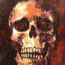 Skull palletteknife painting
