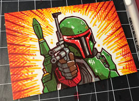 Boba Fett sketch card