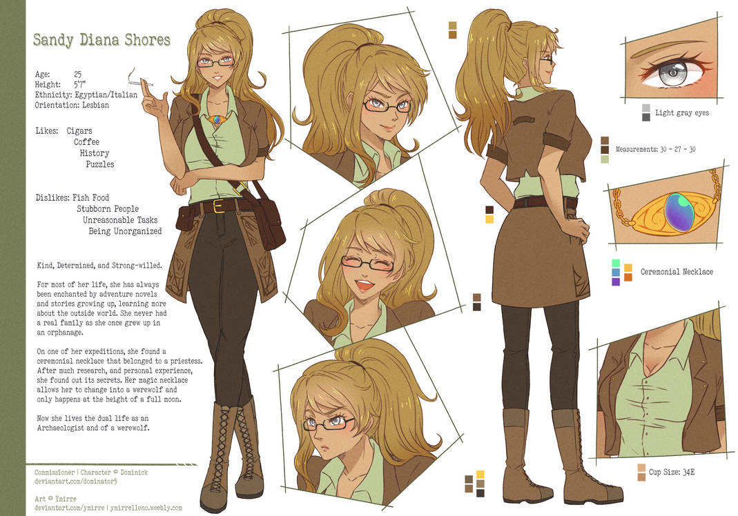 Sandy Shores Character Reference Sheet- 2018 ver.