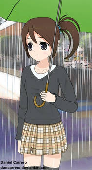 Haruka in the rain