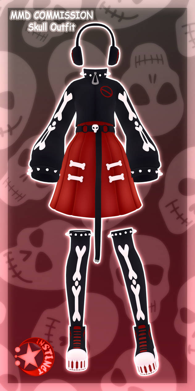 MMD Commission: Skull Outfit by tyInstincts on DeviantArt