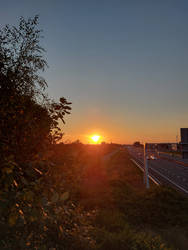 Sunset on the overpass