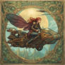 Art Nouveau Elven Flying Jetbike