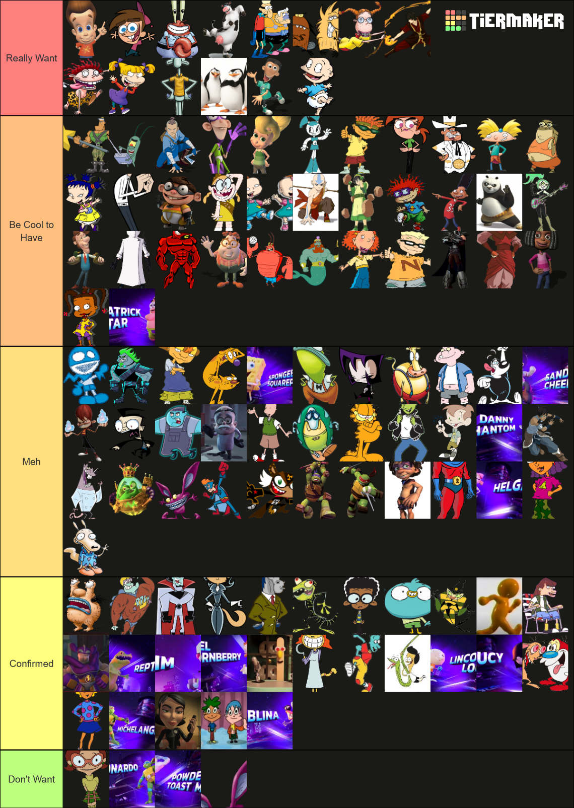 Nickelodeon All Stars Brawl Roster by julinhafidelis on DeviantArt