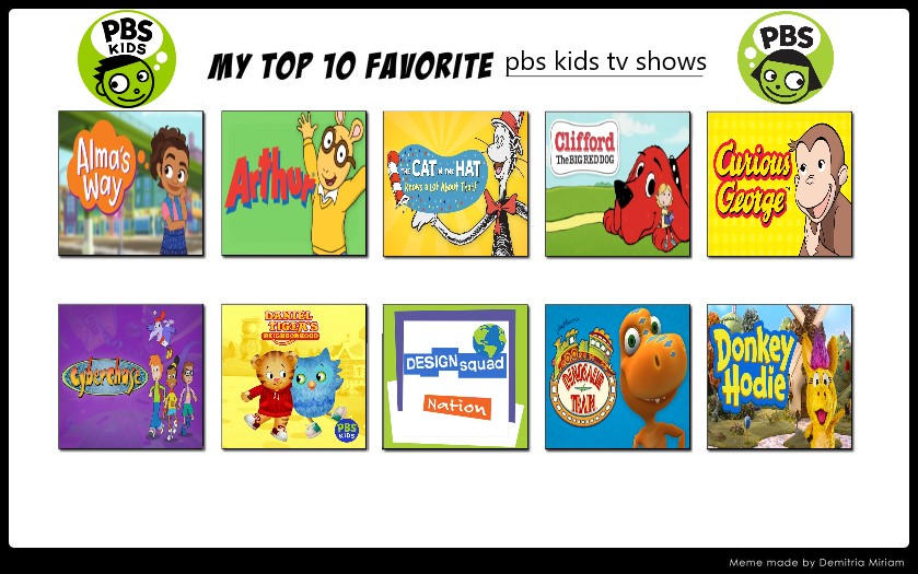 My Top 10 Favorite Pbs Kids Tv Shows by julinhafidelis on DeviantArt