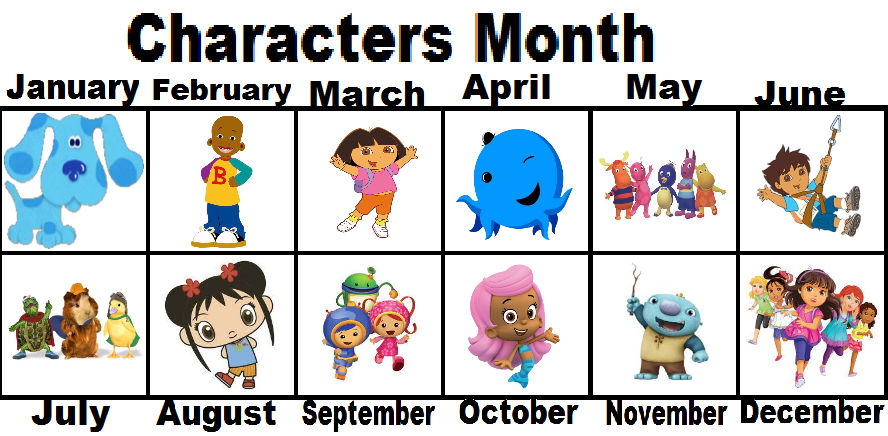 Nick Jr Characters Month by julinhafidelis on DeviantArt