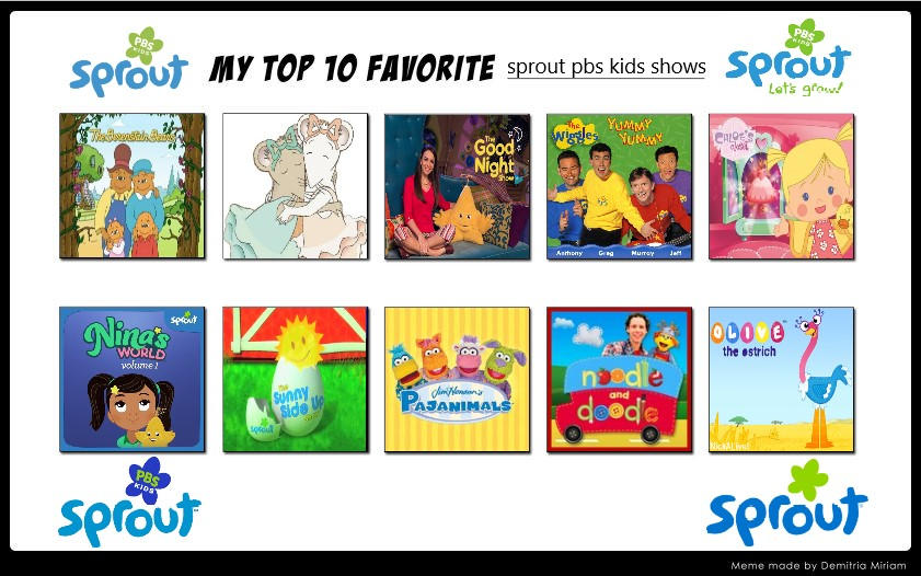 My Top 10 Favorite Sprout Pbs Kids Shows by julinhafidelis on DeviantArt