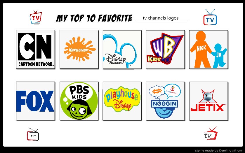 My Top 10 Favorite Tv Channels Logos by julinhafidelis on DeviantArt