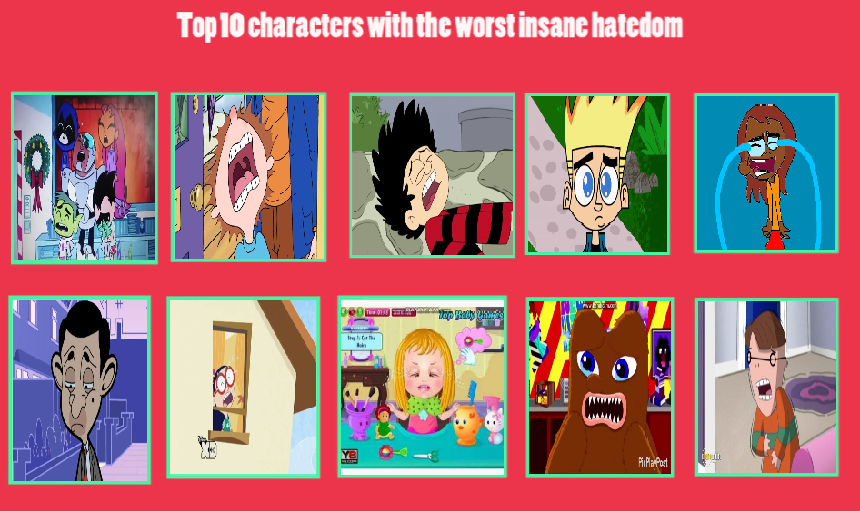 Bad Character Deviantart Top 10 Characters With The Worst Insane Hatedom by julinhafidelis on ...