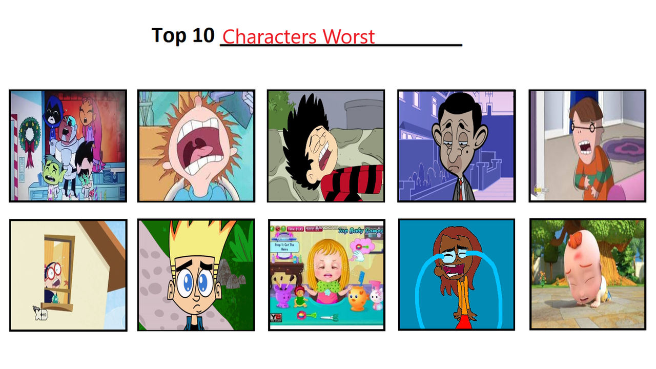 Bad Character Deviantart My top 10 Characters Worst by julinhafidelis on DeviantArt
