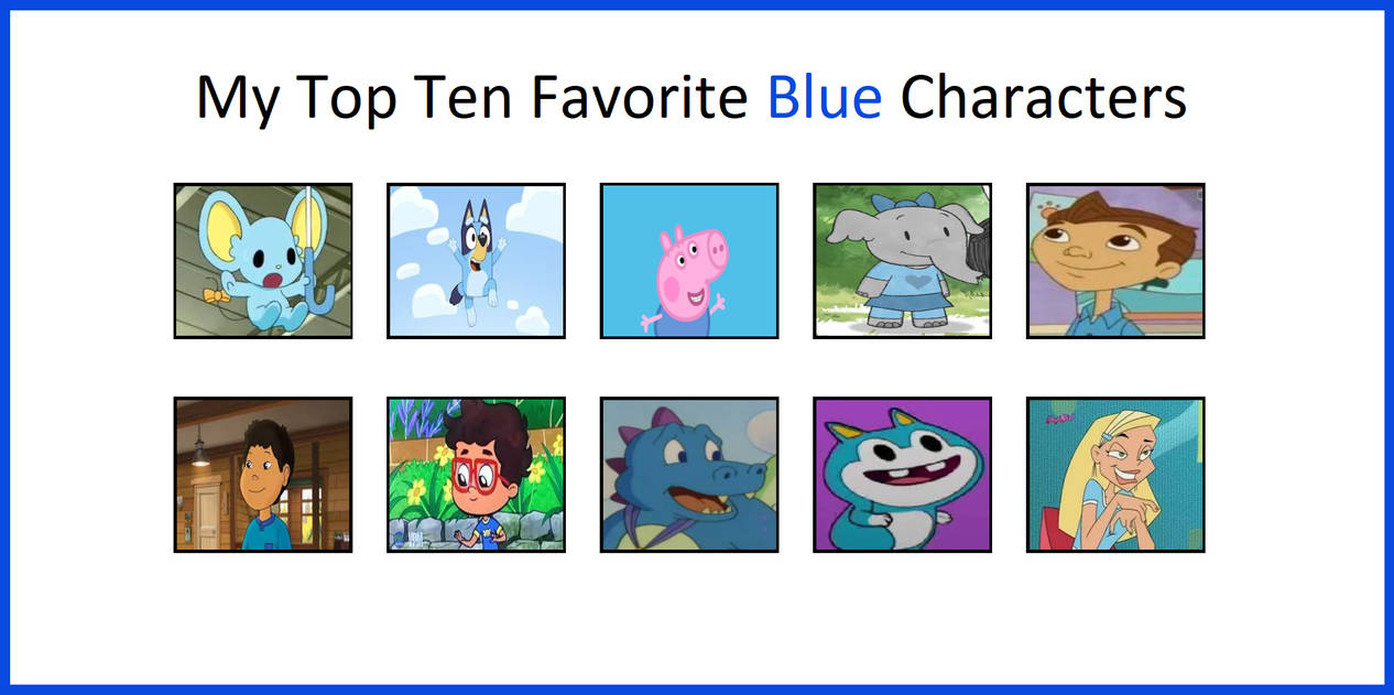 My Top 10 favorite blue characters by julinhafidelis on DeviantArt