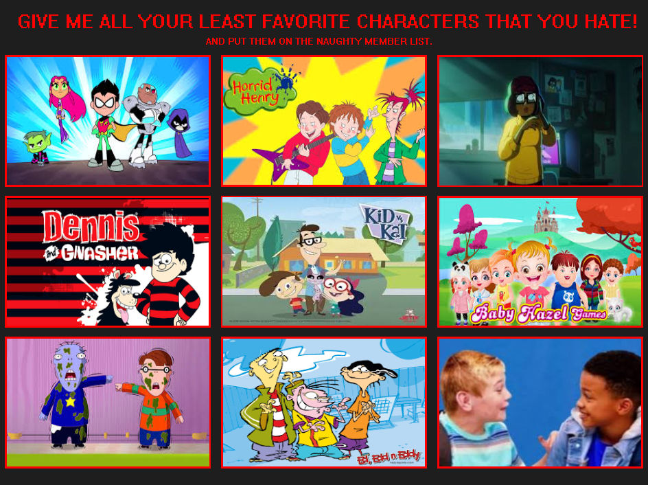 My Naughty Characters List By Julinhafidelis On DeviantArt my-naughty-characters-list-by-julinhafidelis-on-deviantart