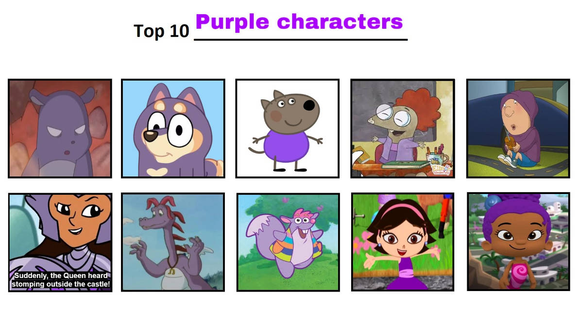 Purple Characters Rivals My Top 10 purple characters by julinhafidelis on DeviantArt