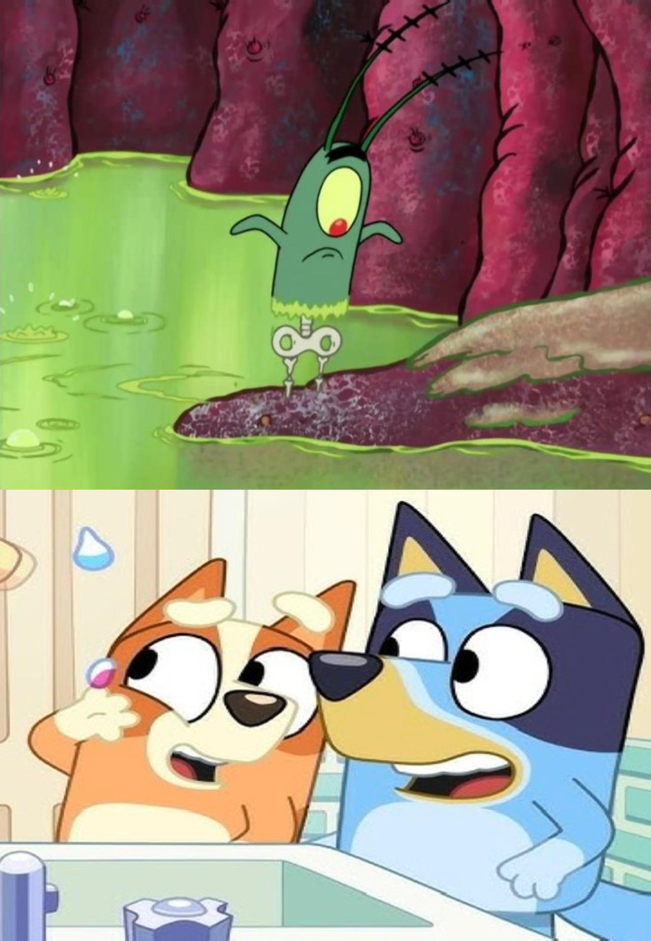 Bluey Leg Shell Bluey And Bingo Laughs at Plankton's Leg Bones by julinhafidelis on ...