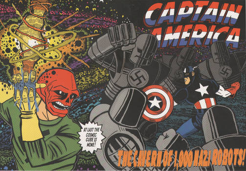 Captain America wrap around cover colored.