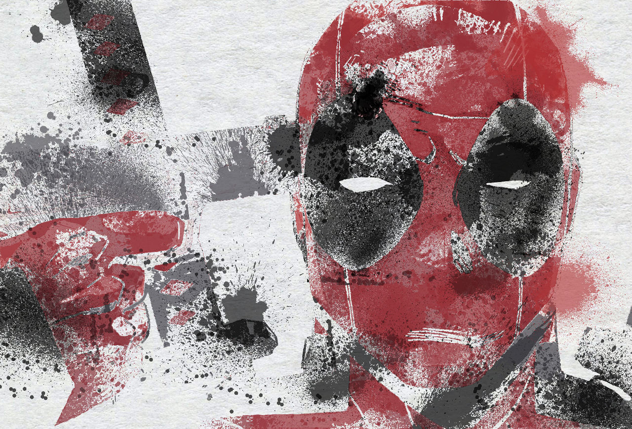 Deadpool Splatter Art by CyrilGradoz on DeviantArt
