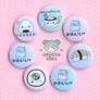 kawaii food badges