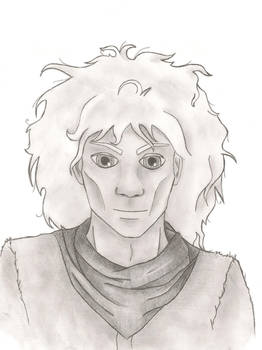 A Wild-Haired Man: Pencil