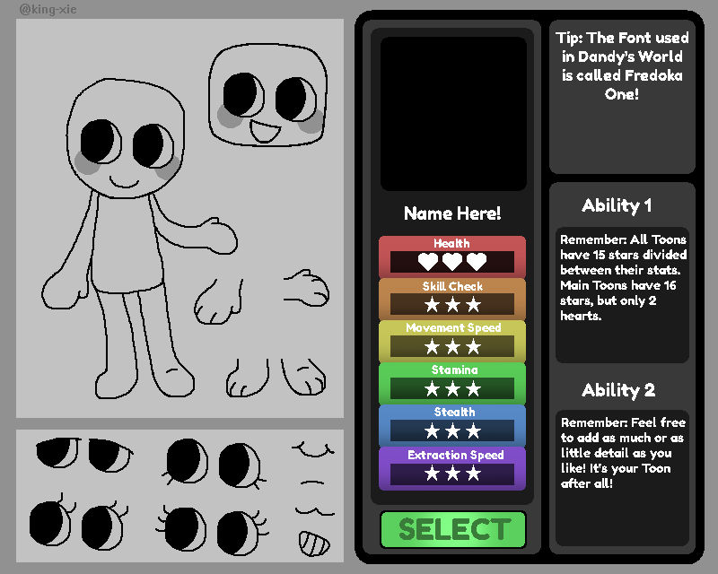 F2U Dandy's World OC Base! by KingXie on DeviantArt