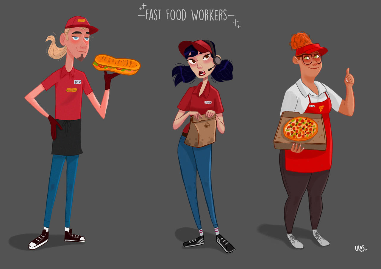 Fast Food Training Module Character Fast Food Workers- #skillupcharacters by ulasistar on DeviantArt