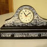 hand painted wooden clock