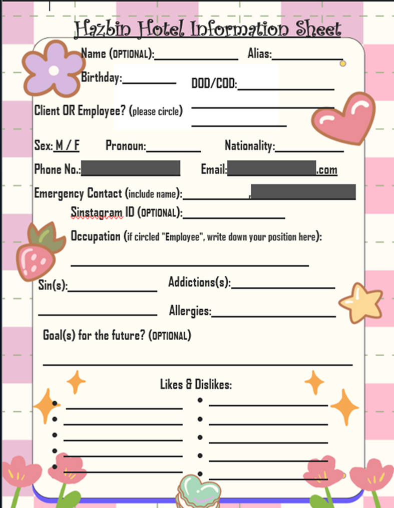 Hazbin Hotel Info Sheet template by Hollianna on DeviantArt