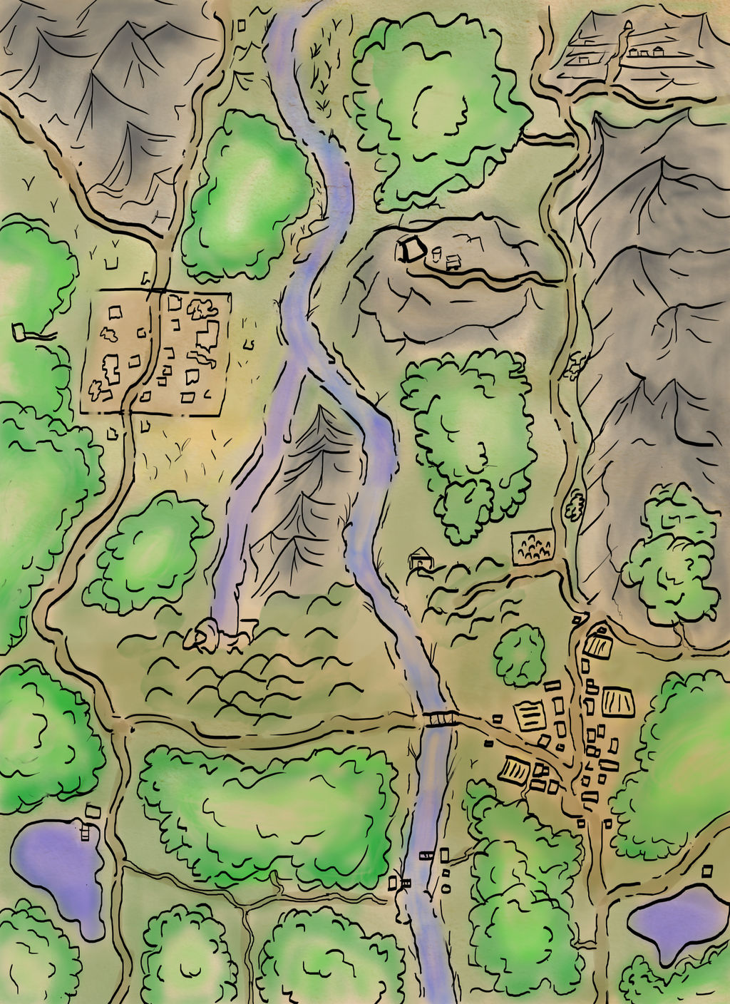 Riverside Fantasy Map by ConfusedTotoro on DeviantArt