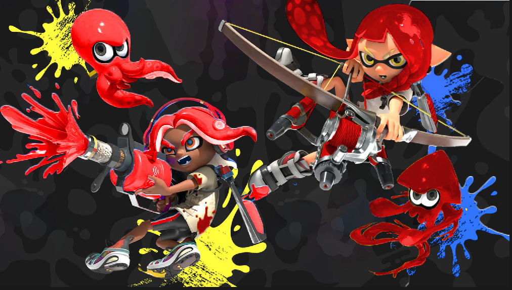 red inkling and octoling by DraxxDTDK on DeviantArt