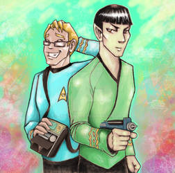 Captain Spock and First Officer Kirk AU