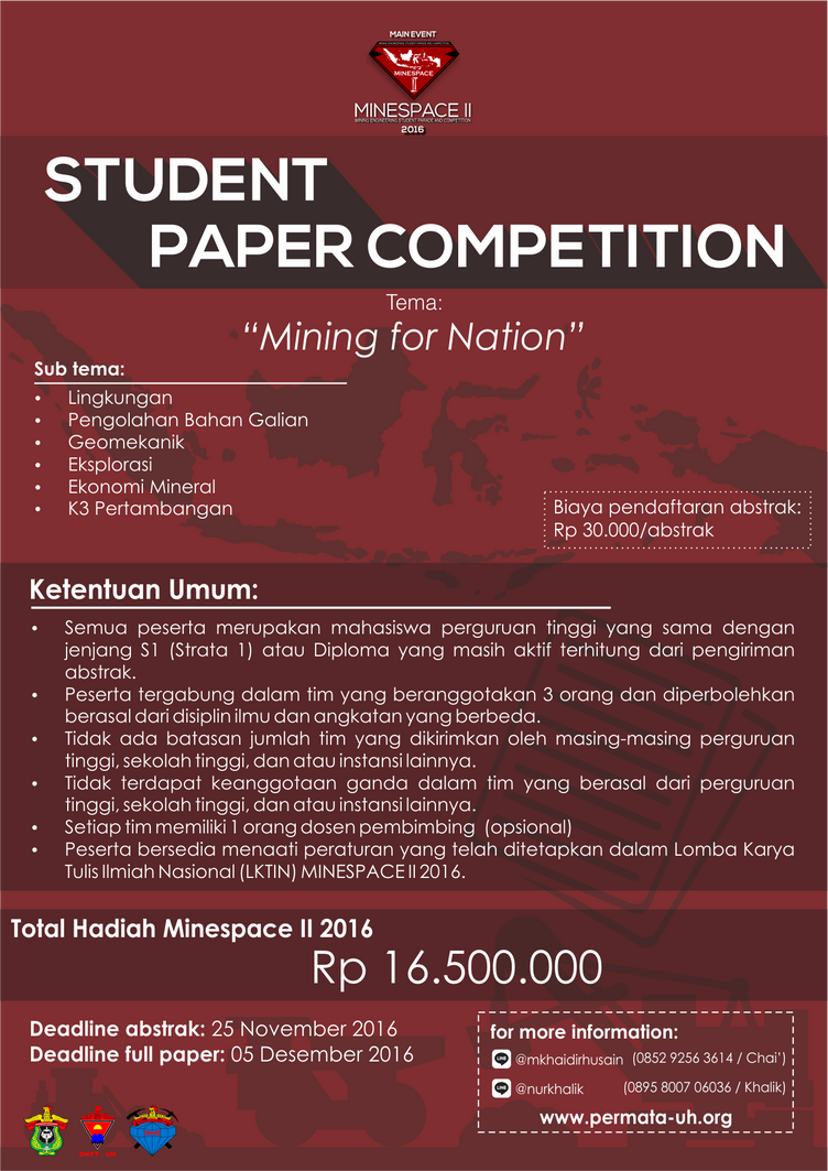 STUDENT PAPER CONTEST 2016 by permataunhas on DeviantArt