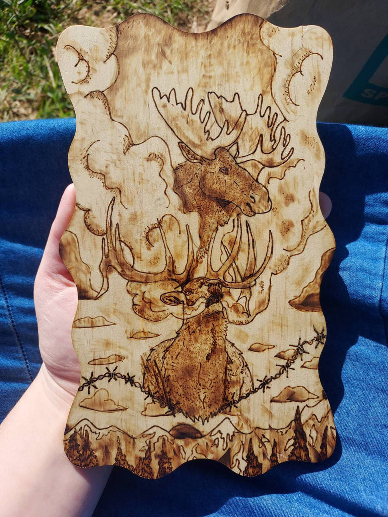 Pyrography Character Finished pyrography commission! by PrancingPen on DeviantArt