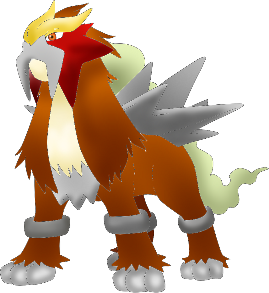 Entei by animepuff on DeviantArt