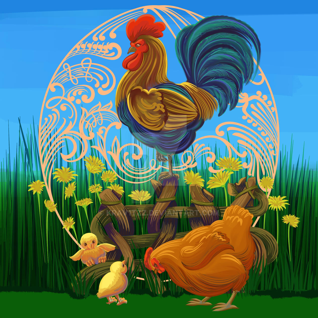 Chicken Deviantart Rooster, hen, chickens by Krav1tzz on DeviantArt