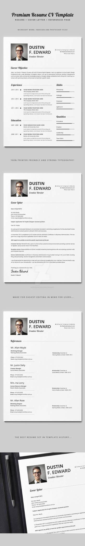 Vip Epensive Cv.pdf Premium Resume CV Template Set by SNIPESCIENTIST on DeviantArt